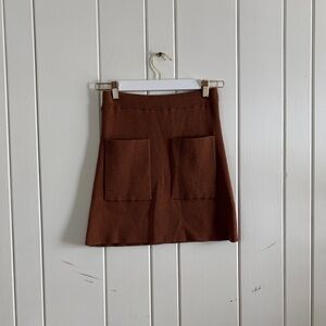 Forever 21 Brown A-Line Skirt with Pockets